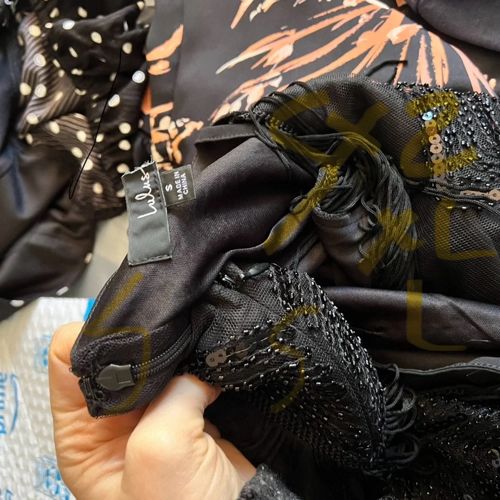 Black Sequin Fringe Flapper Mini Cocktail Dress 🌿 - Picture 8 of 10